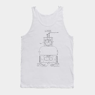 Fare box register Vintage Patent Hand Drawing Tank Top